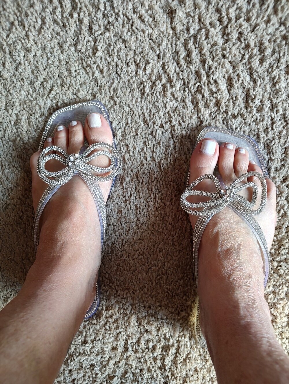 Steve Madden Jelly Rhinestone Bow Sandals - Picture 7 of 7